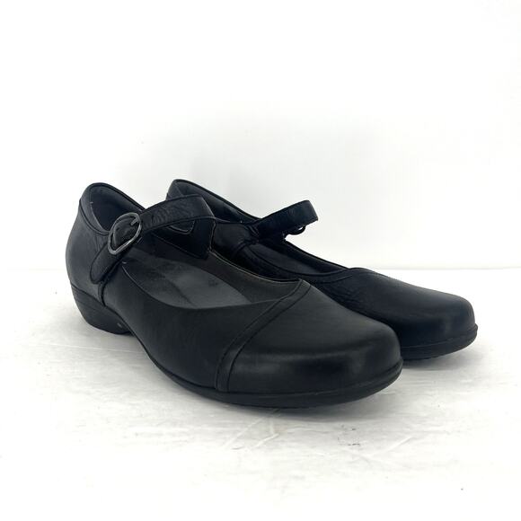 Dansko Womens SZ 40 US 9-9.5 Fawna Black Leather Mary Jane Shoes Leather Comfort - Picture 1 of 9